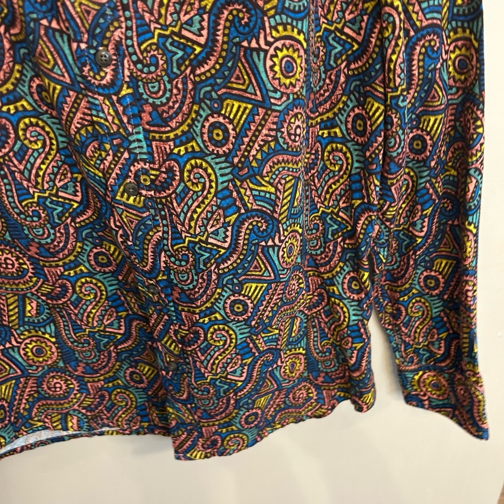 NWT Jack & Jones L regular fit 100% cotton multicolored button down shirt - Picture 11 of 16